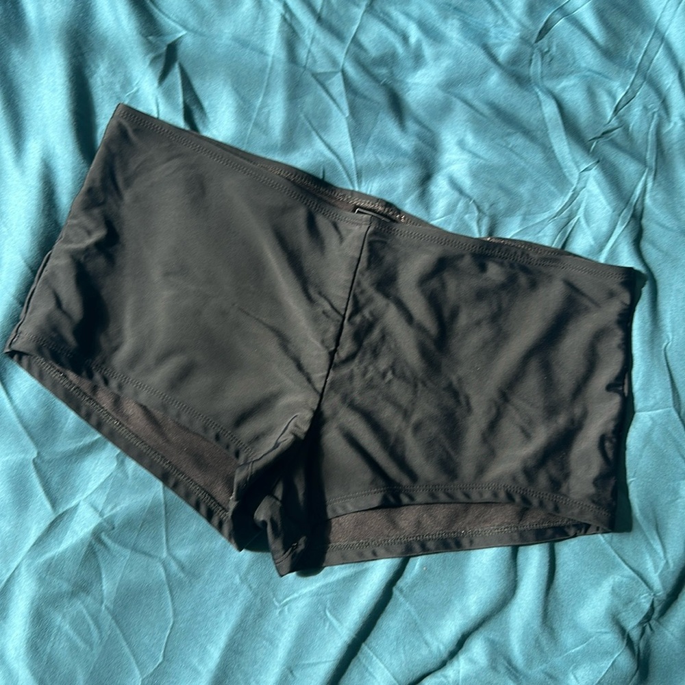 Catalina Black boy shorts swim bottom